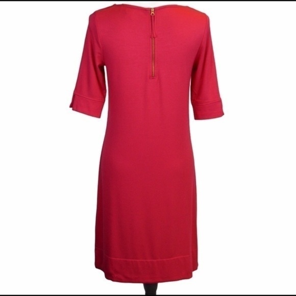 Jersey Knit Elbow Sleeve Soft Shift Dress | Size Small - Picture 4 of 6